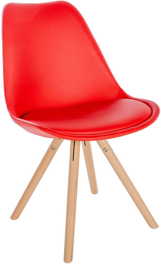 BHM Germany Jedálenská stolička Sofia I, syntetická koža, červená